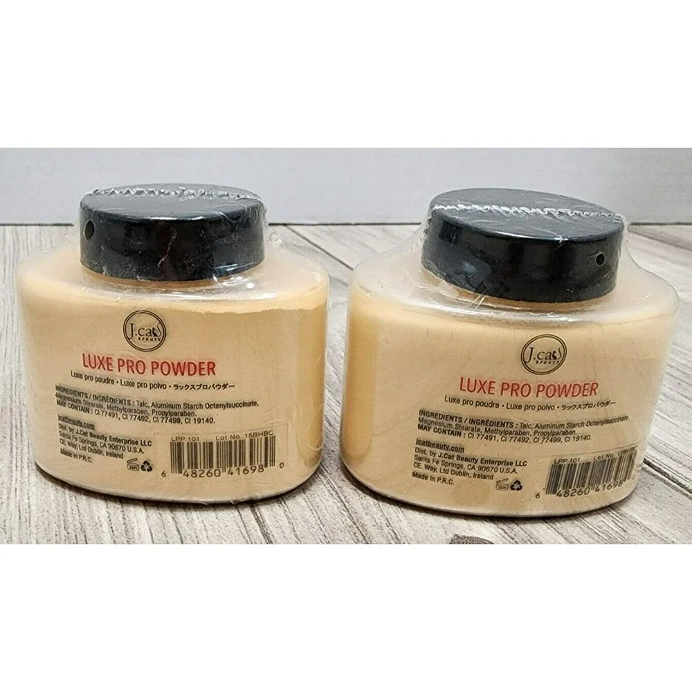 J.Cat Beauty Luxe Pro Powder LPP101 Banana 1.5 oz Set of 2